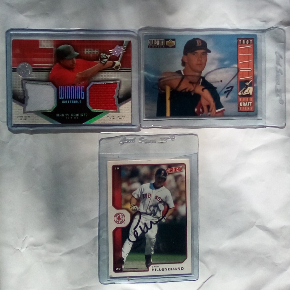 ⚾Manny Ramirez Game-Worn Jersey Card, Trot Nixon Autograph Red Sox Bundle⚾